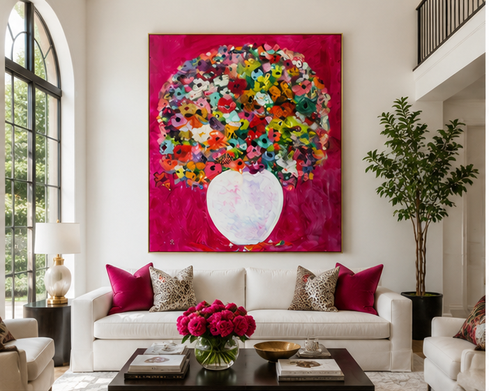 Living room with Govan & Ghio original painting